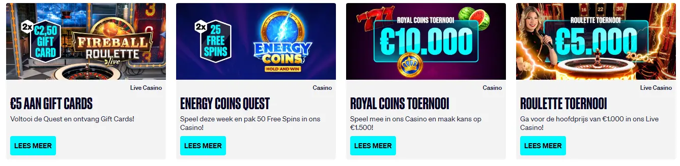 Gratis spins na registratie of storting